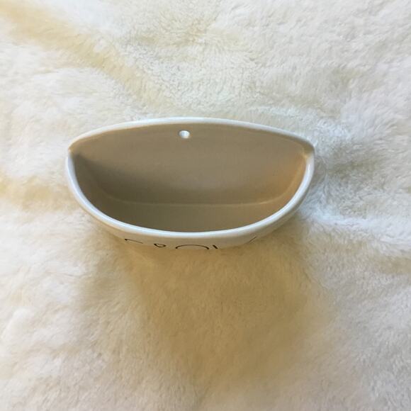 Rae Dunn White "GROW" Hanging Wall Planter - Picture 2 of 4